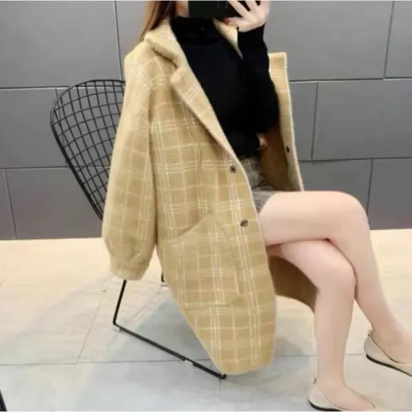 เสื้อกันหนาวโอเวอร์โค้ท สีเหลือง